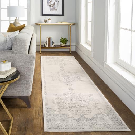 Surya Roma ROM-2322 Charcoal Light Gray 7'10" Square Rug