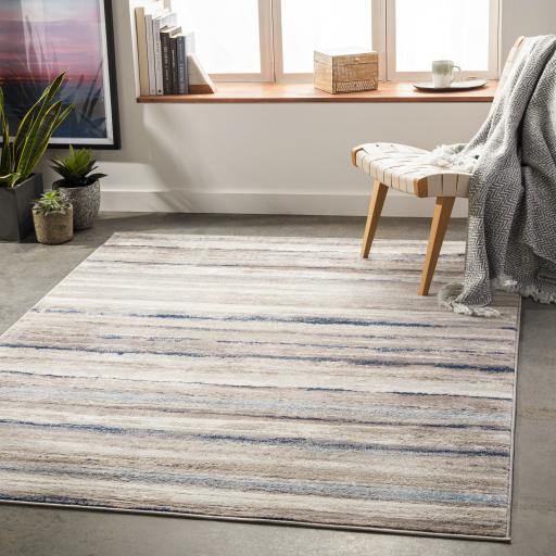 Surya Roma ROM-2349 Gray Light Blue 7'10" Square Rug