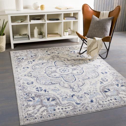 Surya Roma ROM-2359 Charcoal Ivory 5'3" x 7'1" Rug