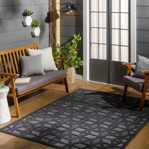 Surya San Diego SFG-2308 Black 5'3" x 7' Rug