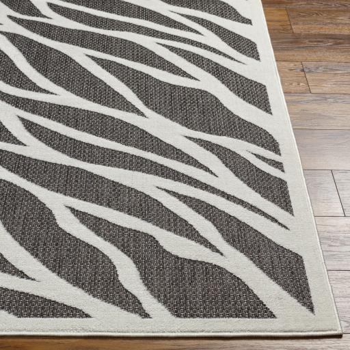 Surya San Diego SFG-2311 Black Off-White 6'7" x 9' Rug