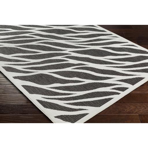 Surya San Diego SFG-2311 Black Off-White 6'7" x 9' Rug