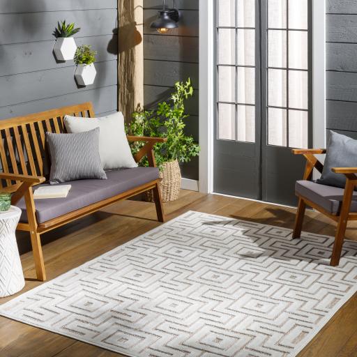 Surya San Diego SFG-2344 Light Beige Off-White 5'3" x 7' Rug