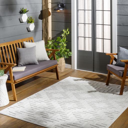 Surya San Diego SFG-2345 Off-White White 5'3" x 7' Rug