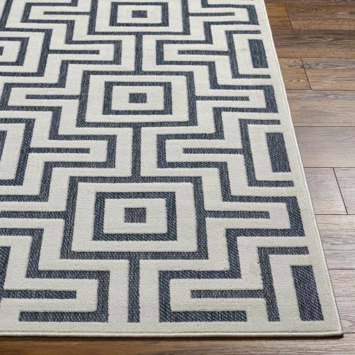 Surya San Diego SFG-2346 Dark Blue Off-White 5'3" x 7' Rug