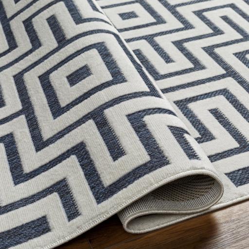 Surya San Diego SFG-2346 Dark Blue Off-White 5'3" x 7' Rug