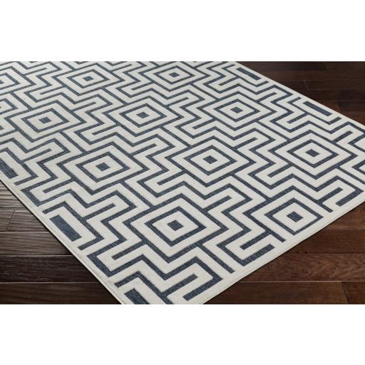 Surya San Diego SFG-2346 Dark Blue Off-White 5'3" x 7' Rug