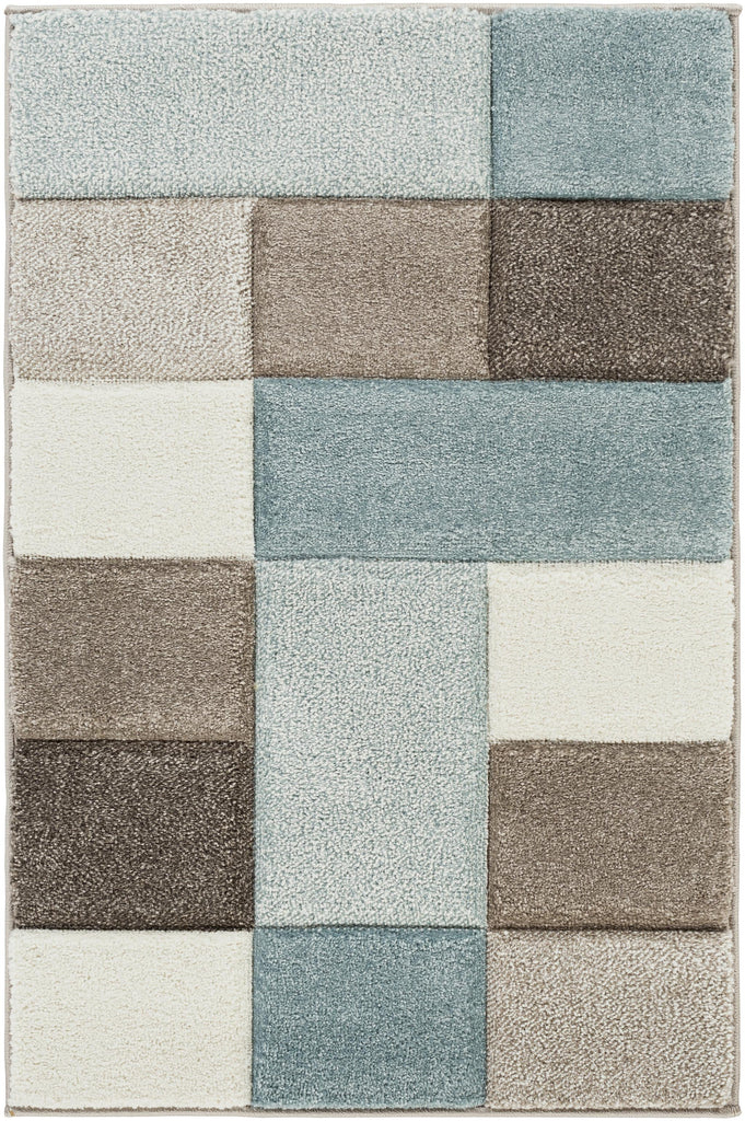 Surya Santa Monica SAC-2300 Aqua Dark Brown 2' x 2'11" Rug