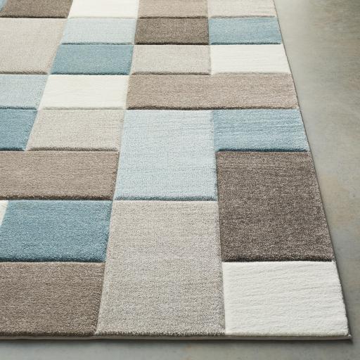 Surya Santa Monica SAC-2300 Aqua Dark Brown 2' x 2'11" Rug