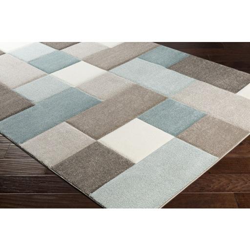 Surya Santa Monica SAC-2300 Aqua Dark Brown 2' x 2'11" Rug