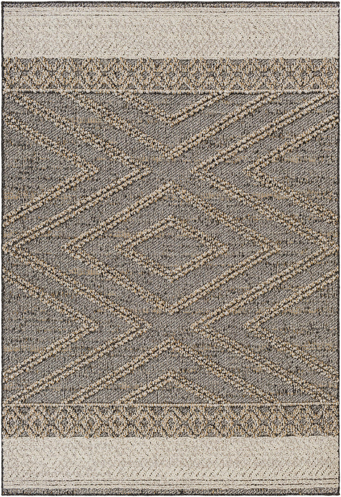 Surya Sarasota SSO-2301 Black Mustard 2'5" x 7'3" Rug