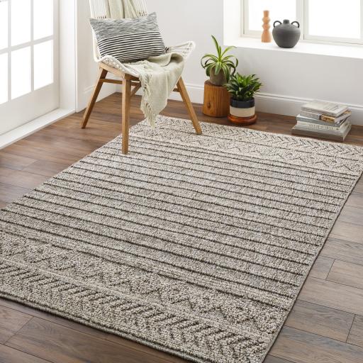 Surya Sarasota SSO-2303 Black Light Gray 2' x 3'9" Rug