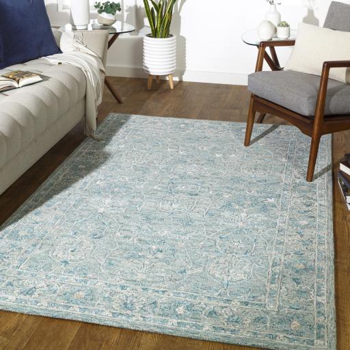 Surya Shelby SBY-1012 Aqua Charcoal 2' x 3' Rug