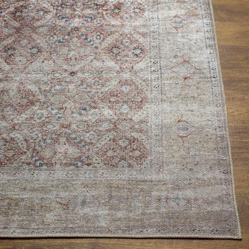 Surya Tahmis THI-2703 Brick Red Dark Blue 2'7" x 7'10" Rug