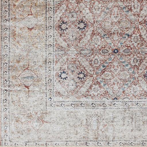 Surya Tahmis THI-2703 Brick Red Dark Blue 2'7" x 7'10" Rug