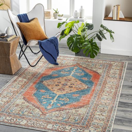 Surya Tahmis THI-2704 Beige Blue 2'7" x 7'10" Rug