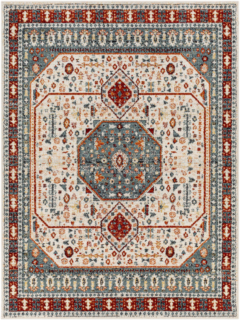 Surya Tevazu TVZ-2338 Burgundy Dark Blue 6'7" x 9' Rug