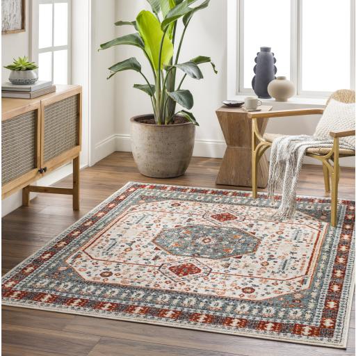 Surya Tevazu TVZ-2338 Burgundy Dark Blue 7'10" x 10' Rug