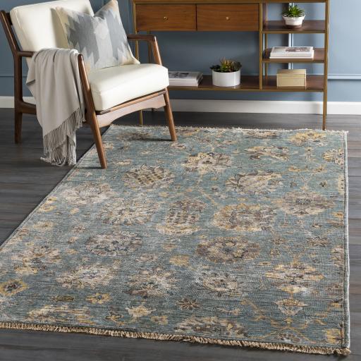 Surya Theodora THO-3006 Aqua Charcoal 2' x 3' Rug