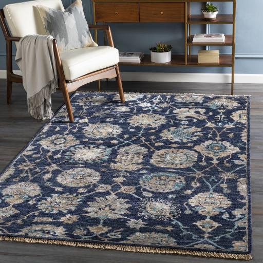 Surya Theodora THO-3007 Aqua Charcoal 2' x 3' Rug