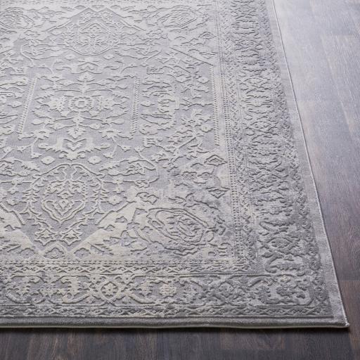 Surya Tibetan TBT-2300 Charcoal Ivory 7'10" Square Rug