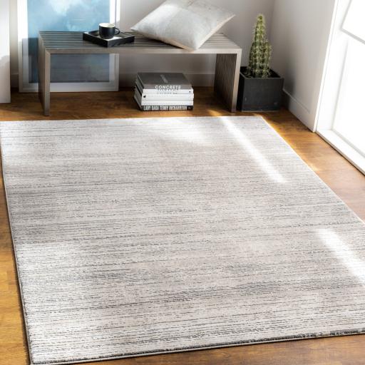 Surya Tibetan TBT-2308 Charcoal Ivory 2' x 2'11" Rug