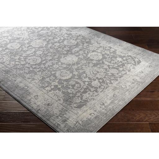 Surya Tibetan TBT-2309 Charcoal Ivory 7'10" Square Rug