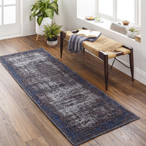 Surya Toscana TCN-2305 Charcoal Navy 2'6" x 7'3" Rug