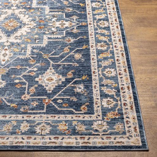 Surya Truva TRV-2301 Blue Brick Red 6' Square Rug