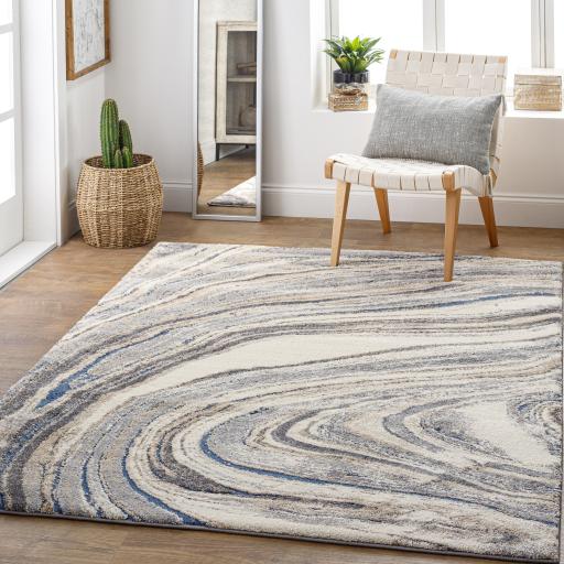 Surya Tuscany TUS-2315 Charcoal Dark Blue 7'10" x 10'2" Rug