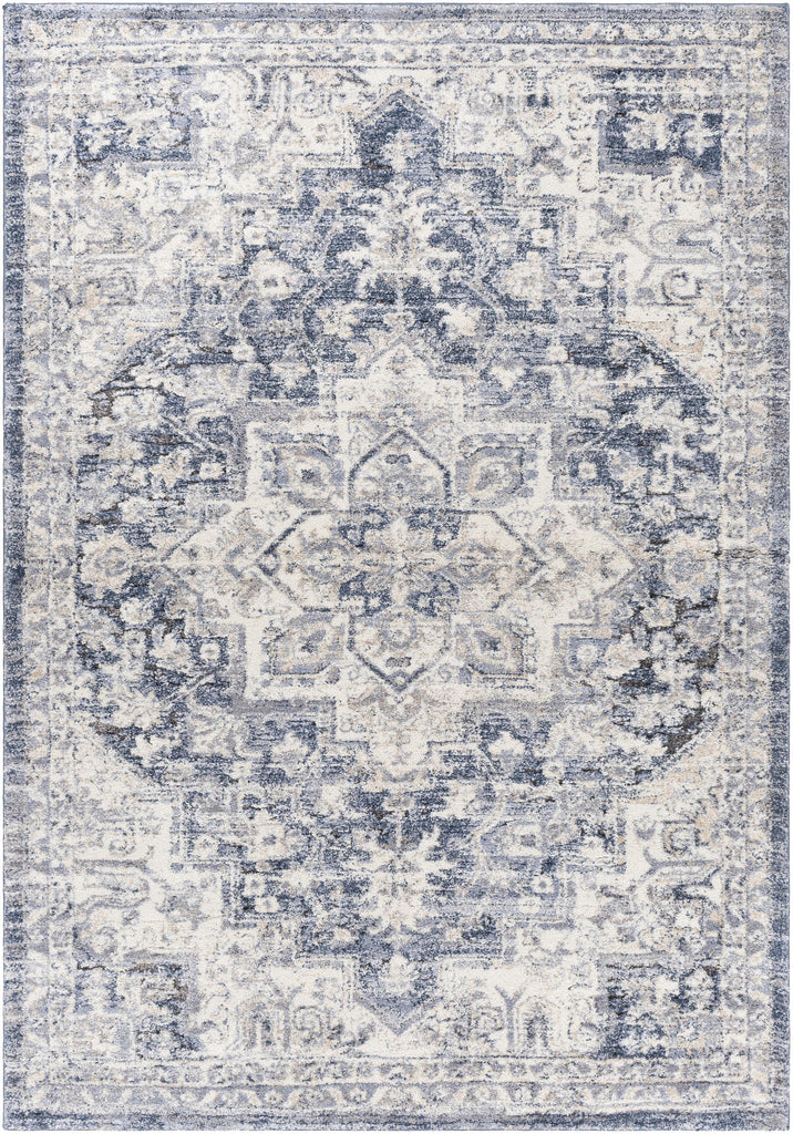 Surya Tuscany TUS-2317 Charcoal Cream 7'10" Square Rug