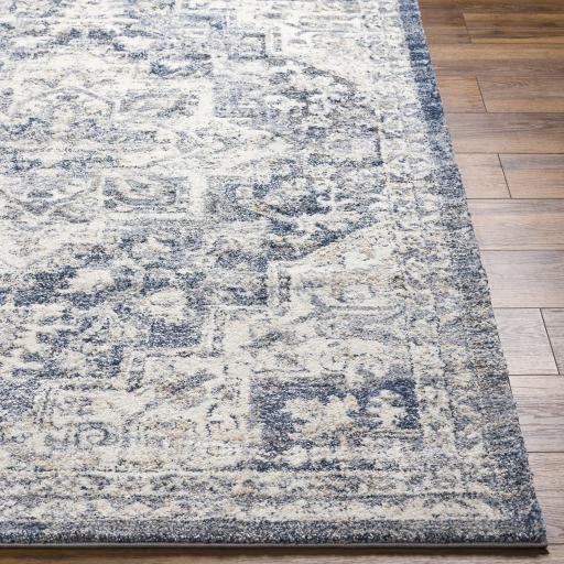 Surya Tuscany TUS-2317 Charcoal Cream 7'10" Square Rug