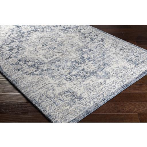 Surya Tuscany TUS-2317 Charcoal Cream 7'10" Square Rug