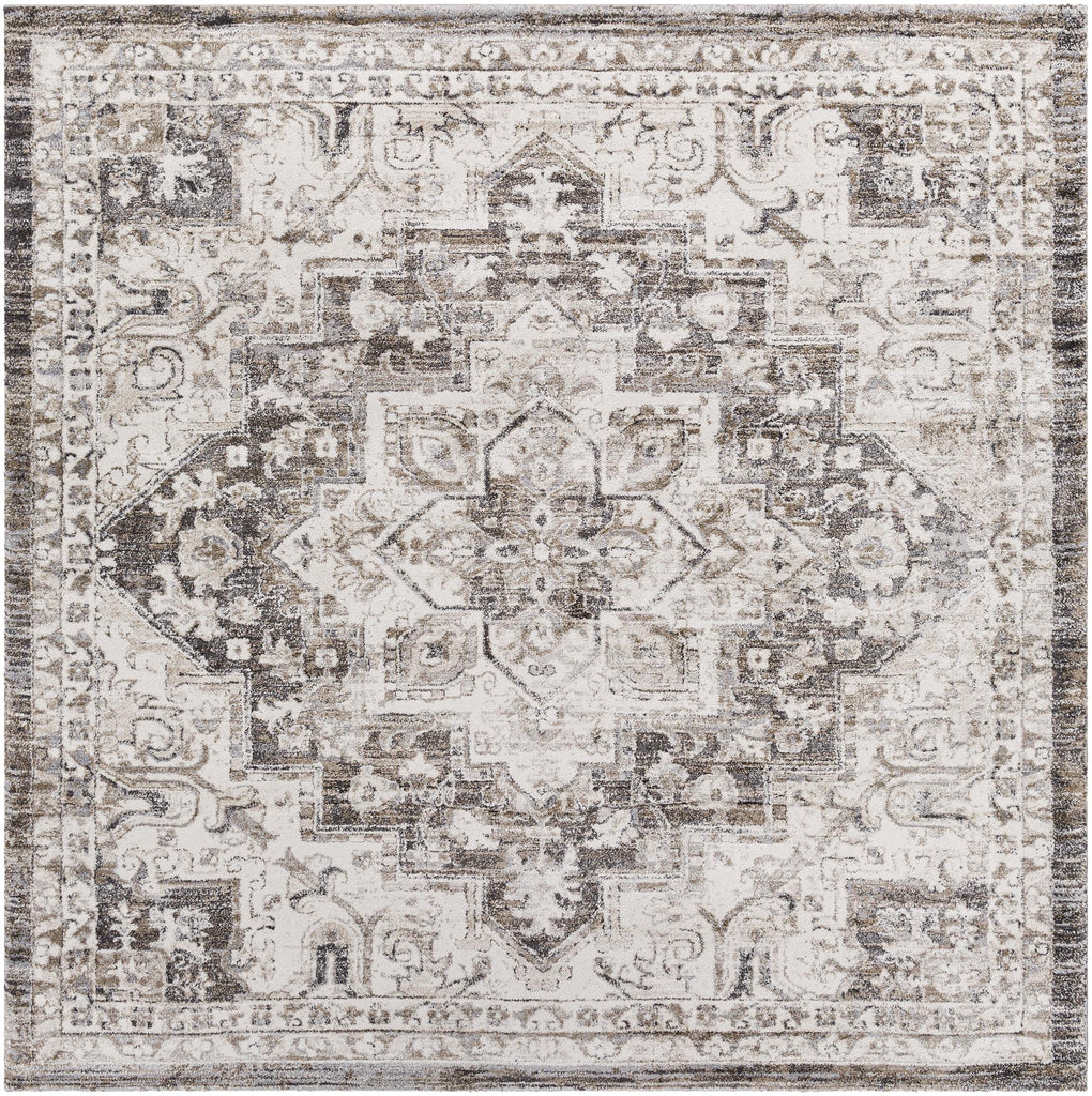 Surya Tuscany TUS-2318 Brown Charcoal 7'10" Square Rug