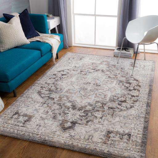 Surya Tuscany TUS-2318 Brown Charcoal 7'10" Square Rug