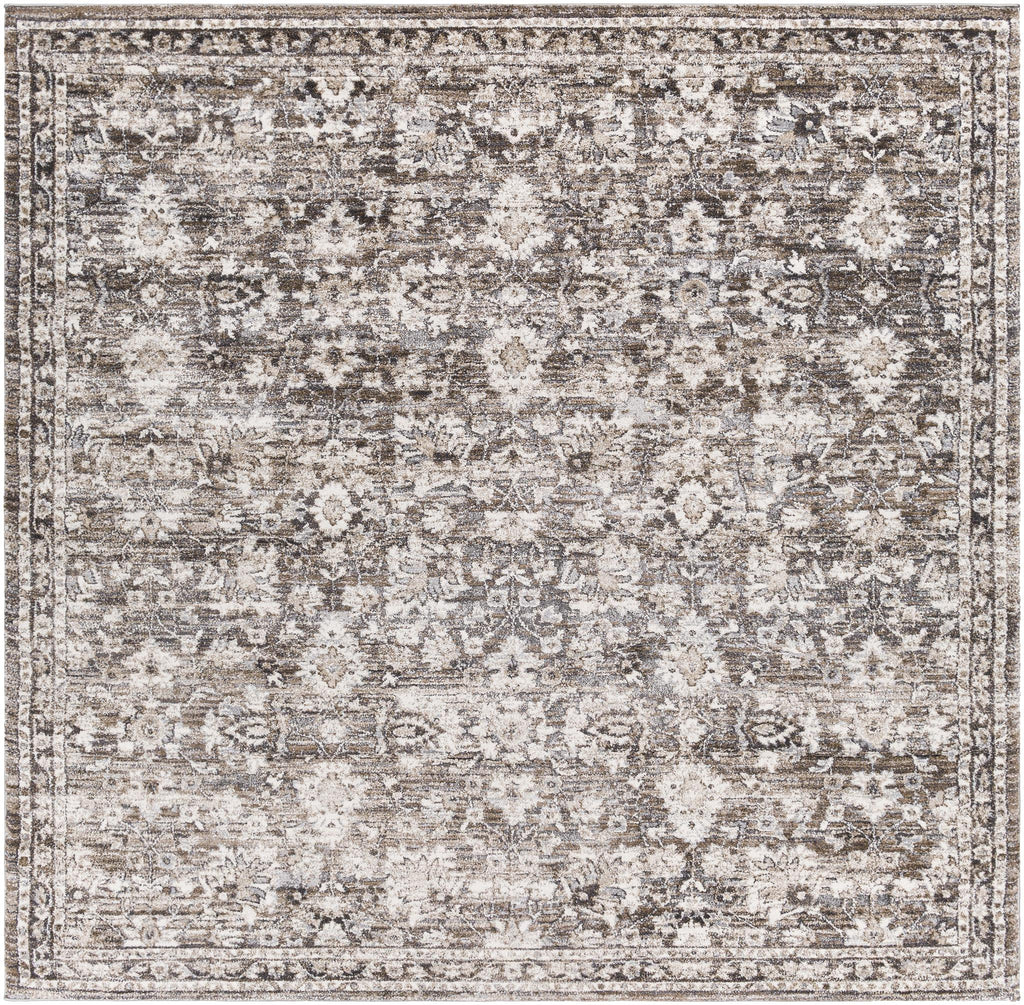 Surya Tuscany TUS-2319 Brown Charcoal 7'10" Square Rug