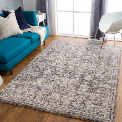 Surya Tuscany TUS-2319 Brown Charcoal 7'10" Square Rug