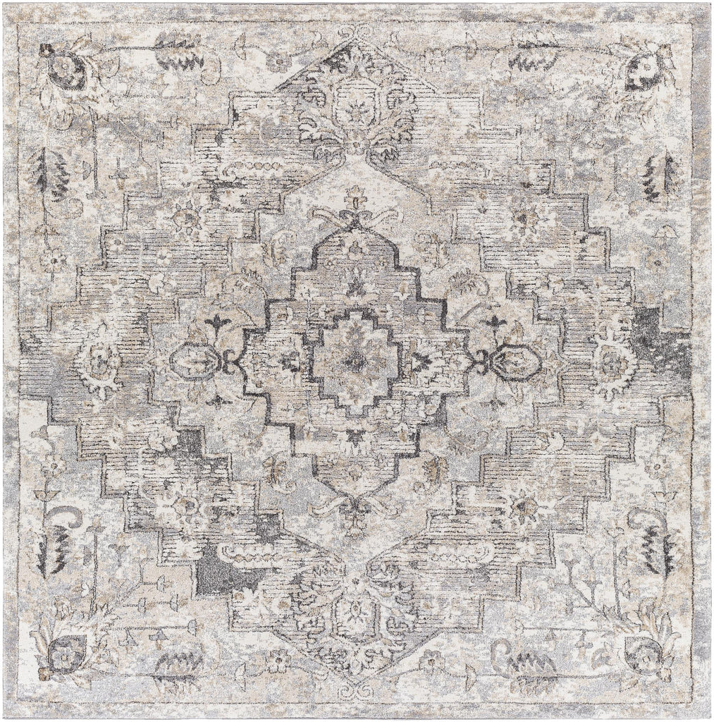 Surya Tuscany TUS-2321 Cream Gray 7'10" Square Rug