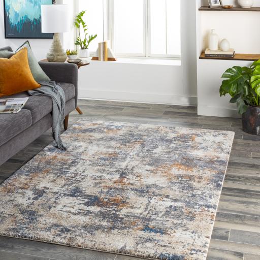 Surya Tuscany TUS-2325 Blue Brown 7'10" Square Rug