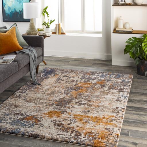 Surya Tuscany TUS-2328 Blue Brown 7'10" Square Rug