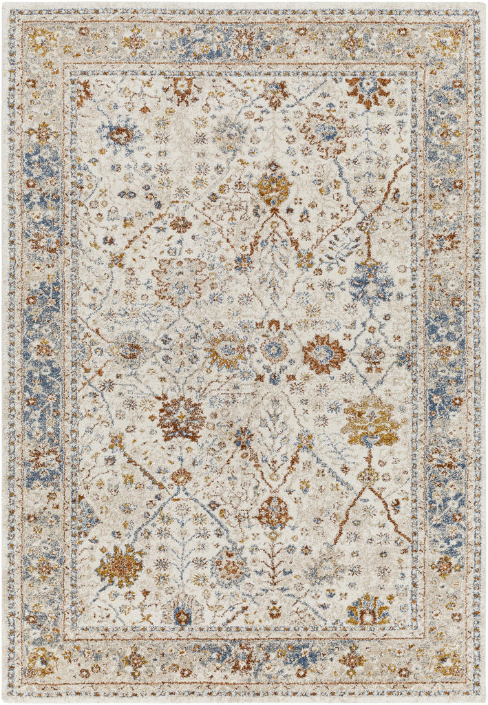 Surya Tuscany TUS-2330 Blue Bright Yellow 7'10" Square Rug