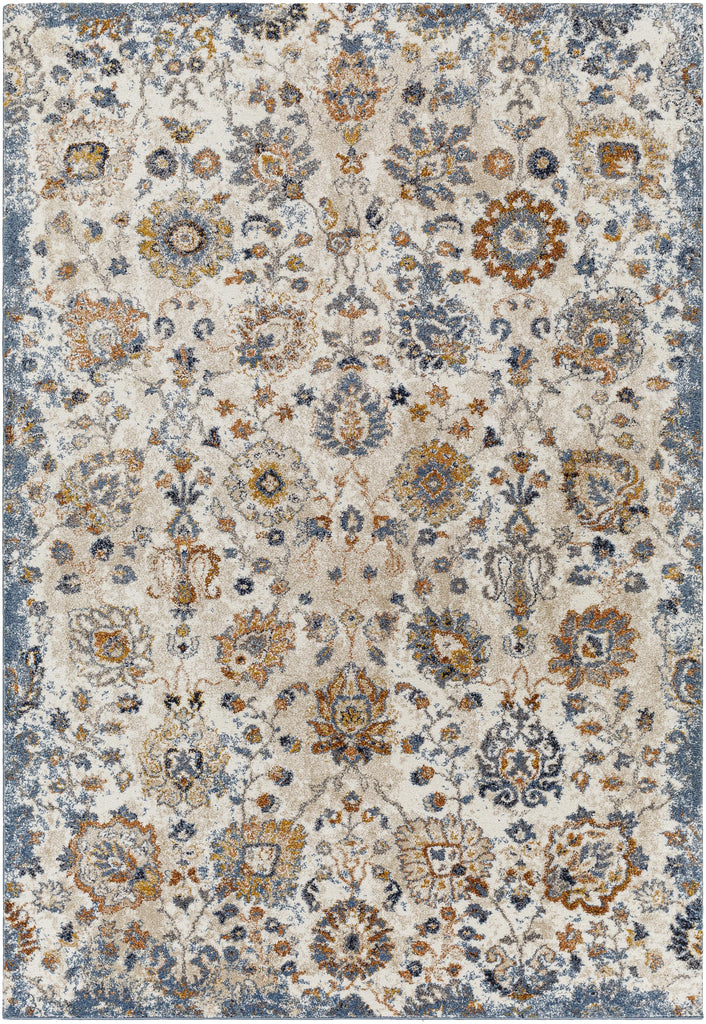 Surya Tuscany TUS-2331 Blue Bright Yellow 7'10" Square Rug