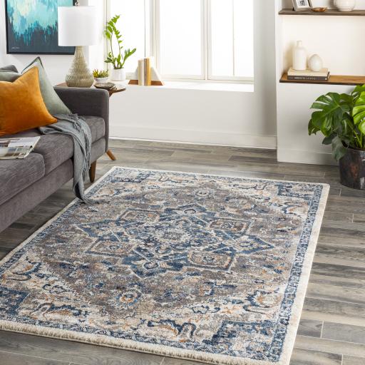 Surya Tuscany TUS-2335 Blue Cream 7'10" Square Rug