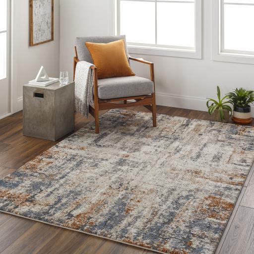 Surya Tuscany TUS-2338 Black Blue 7'10" Square Rug