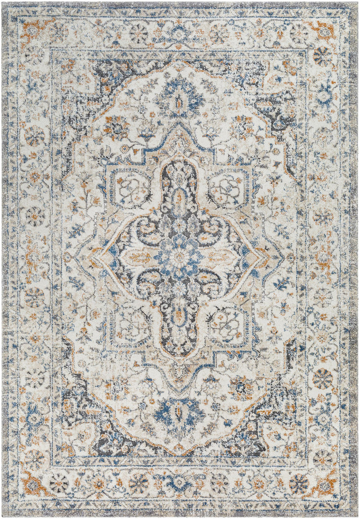 Surya Tuscany TUS-2343 Black Blue 7'10" Square Rug