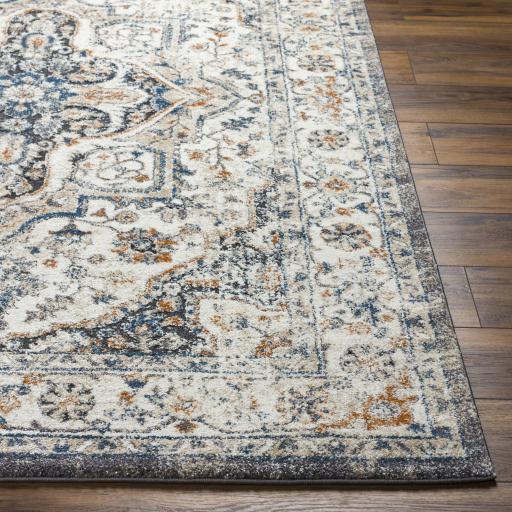 Surya Tuscany TUS-2343 Black Blue 7'10" Square Rug