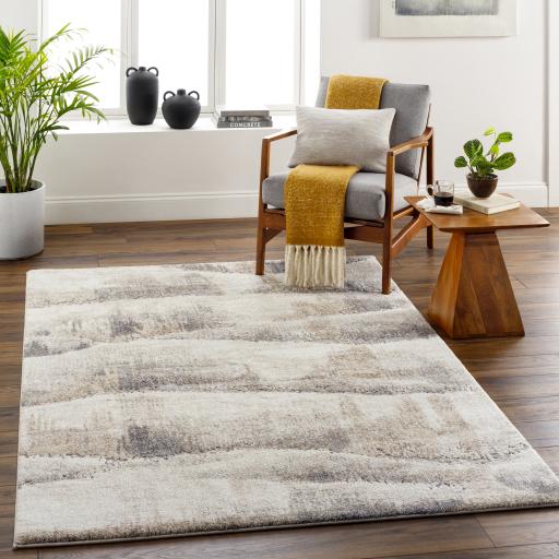 Surya Tuscany TUS-2345 Beige Charcoal 7'10" Square Rug