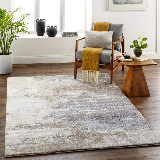 Surya Tuscany TUS-2346 Beige Charcoal 7'10" Square Rug