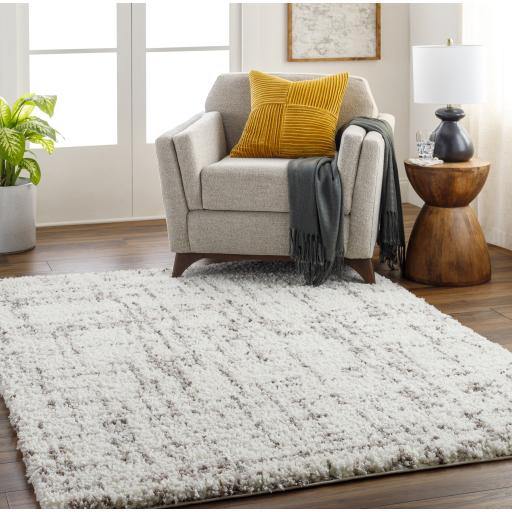 Surya Ultra Shag UTG-2304 Gray White 5'3" x 7' Rug