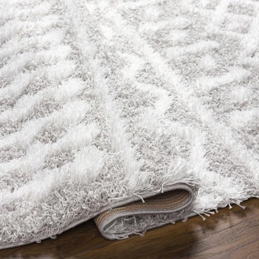 Surya Urban Shag USG-2310 Light Gray White 2' x 2'11" Rug